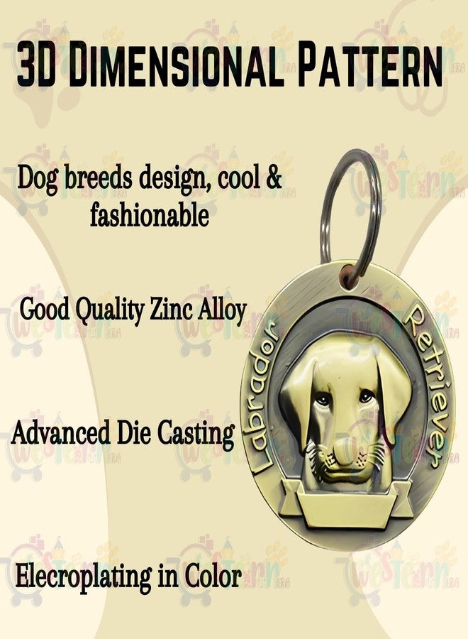 Western Era Labrador Bronze Tag with Dog Face Engraved - Durable Metal Pet ID Tag, Stylish, Sturdy, Long-Lasting, Scratch-Resistant, Lightweight, Attach to Dog Collar for Added Style & Security - Image 3